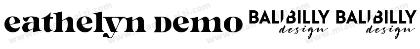 Eathelyn Demo字体转换
